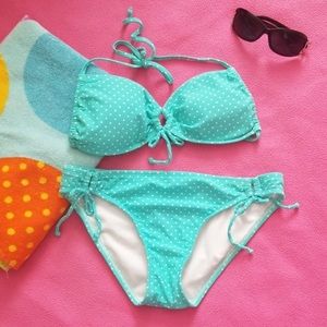 BikiniLab | Teal Polka Dot Bikini